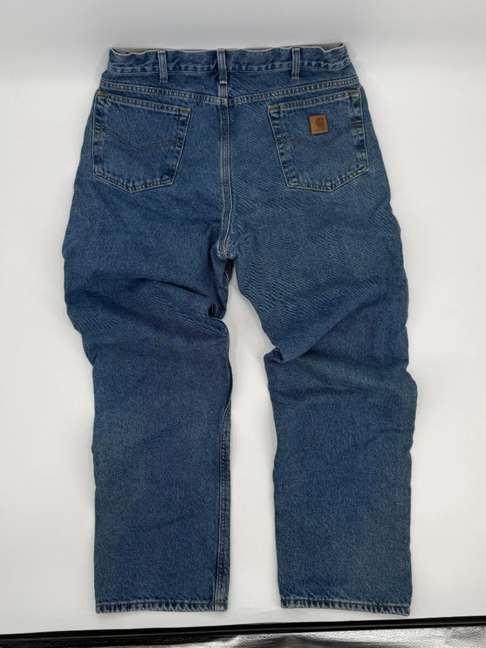 Carhartt B172 DST Flannel Lined Denim Jeans 34x32 Dark Stone Relaxed  Workwear